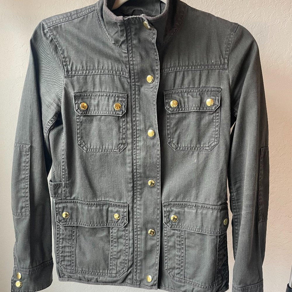 J. CREW Military Jacket with Gold Buttons - XXS - Picture 2 of 3
